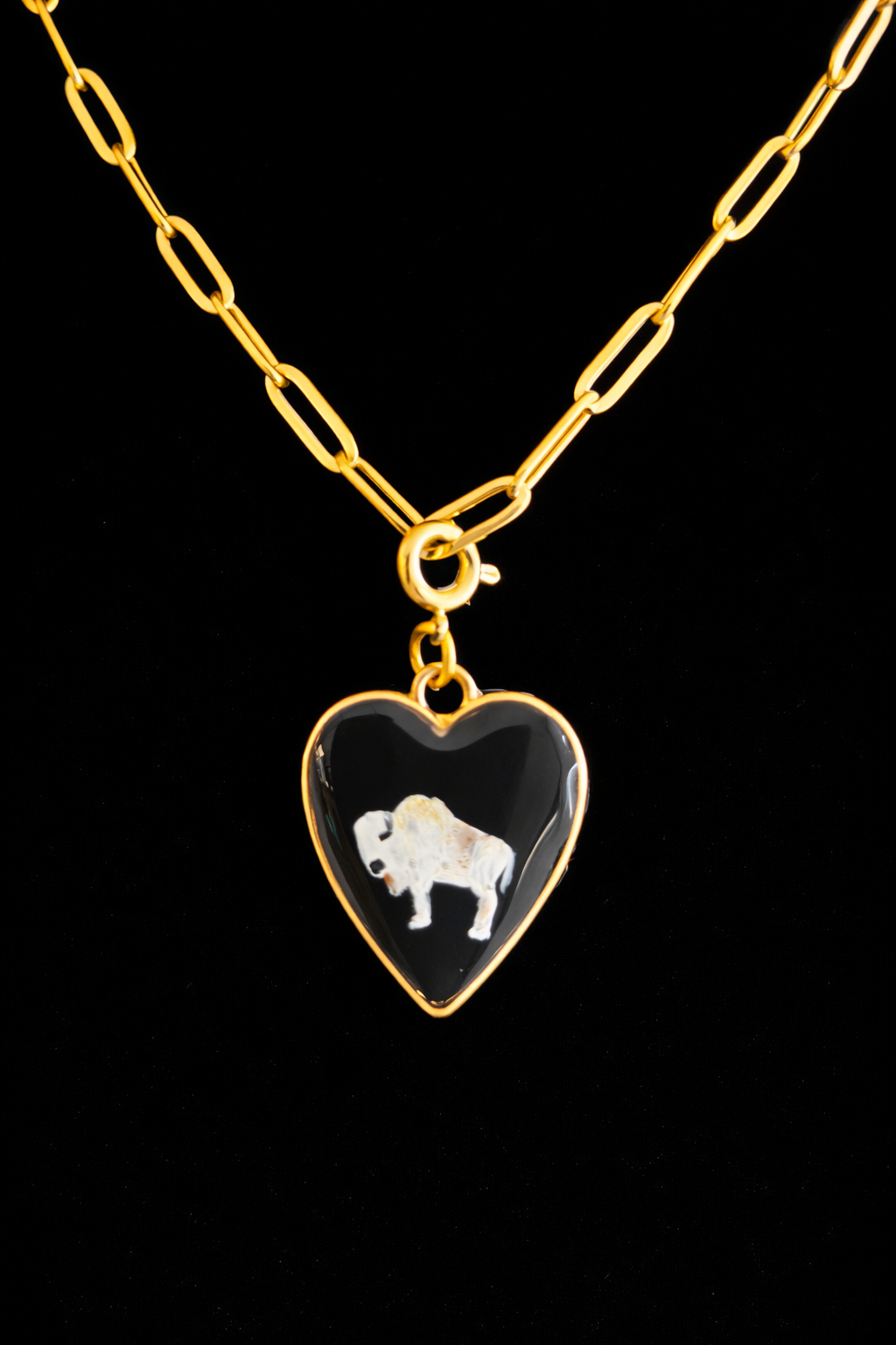 Hand Painted Western Heart Charms