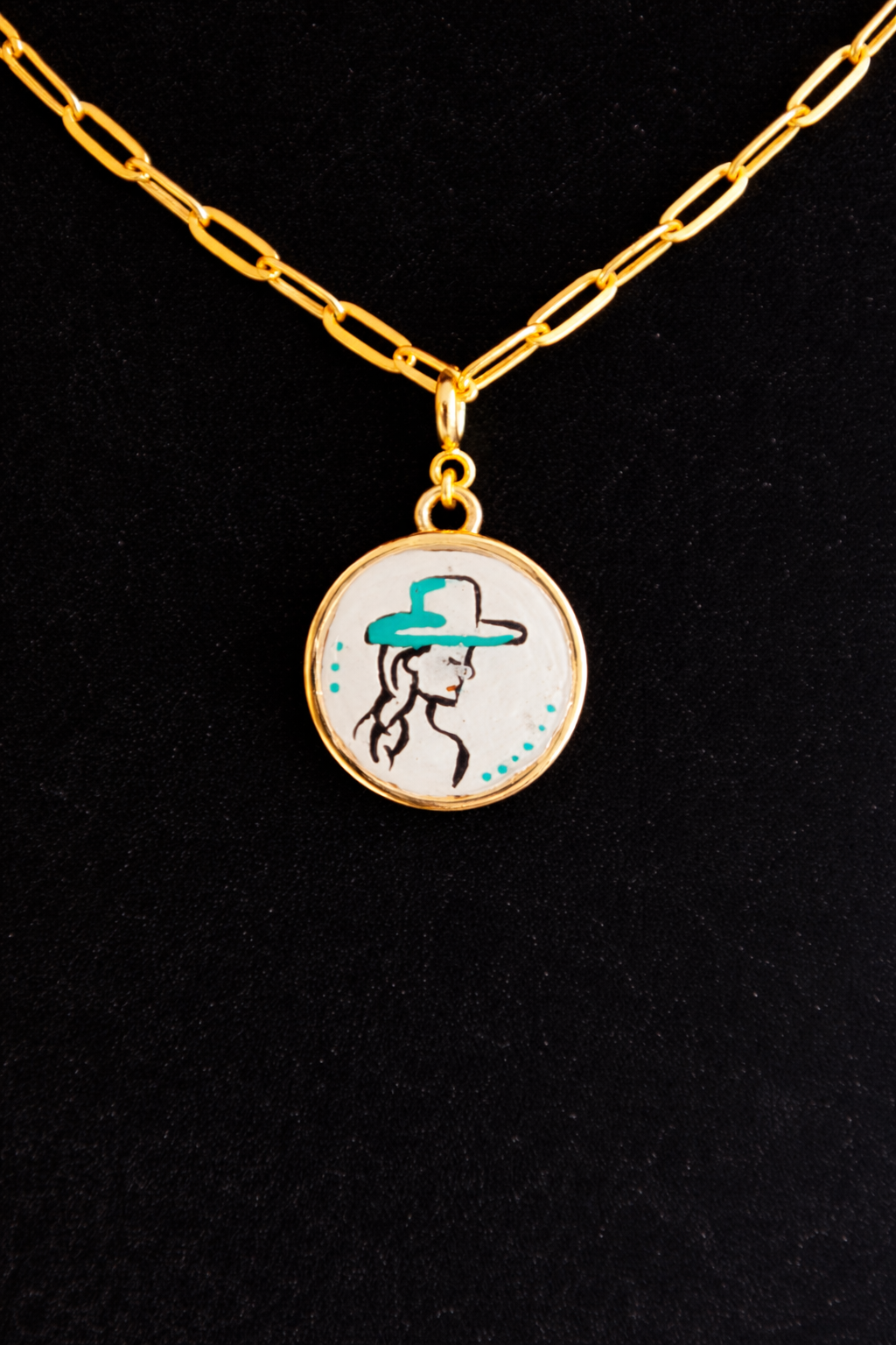 Hand Painted Western Round Charms (Medium)