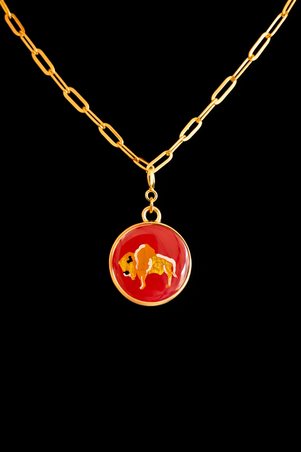 Hand Painted Western Round Charms (Medium)