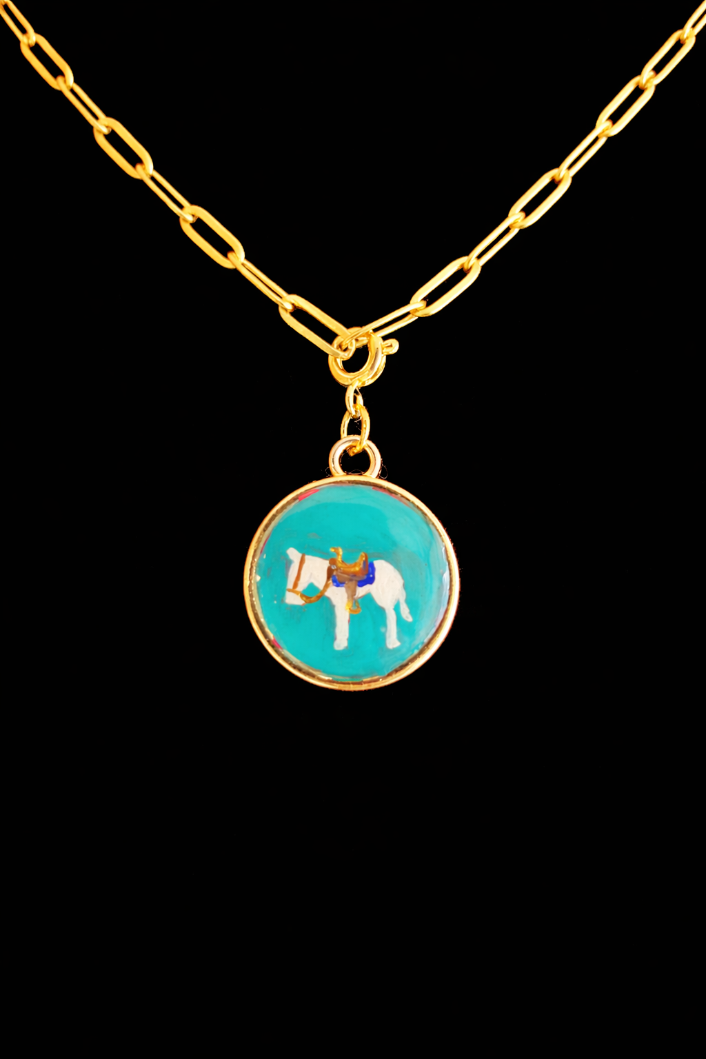 Hand Painted Western Round Charms (Medium)