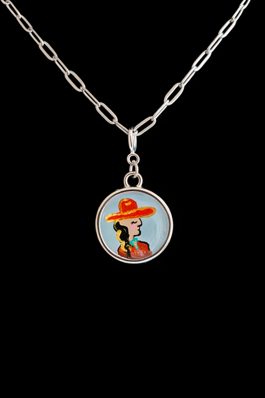 Hand Painted Western Round Charms (Medium)