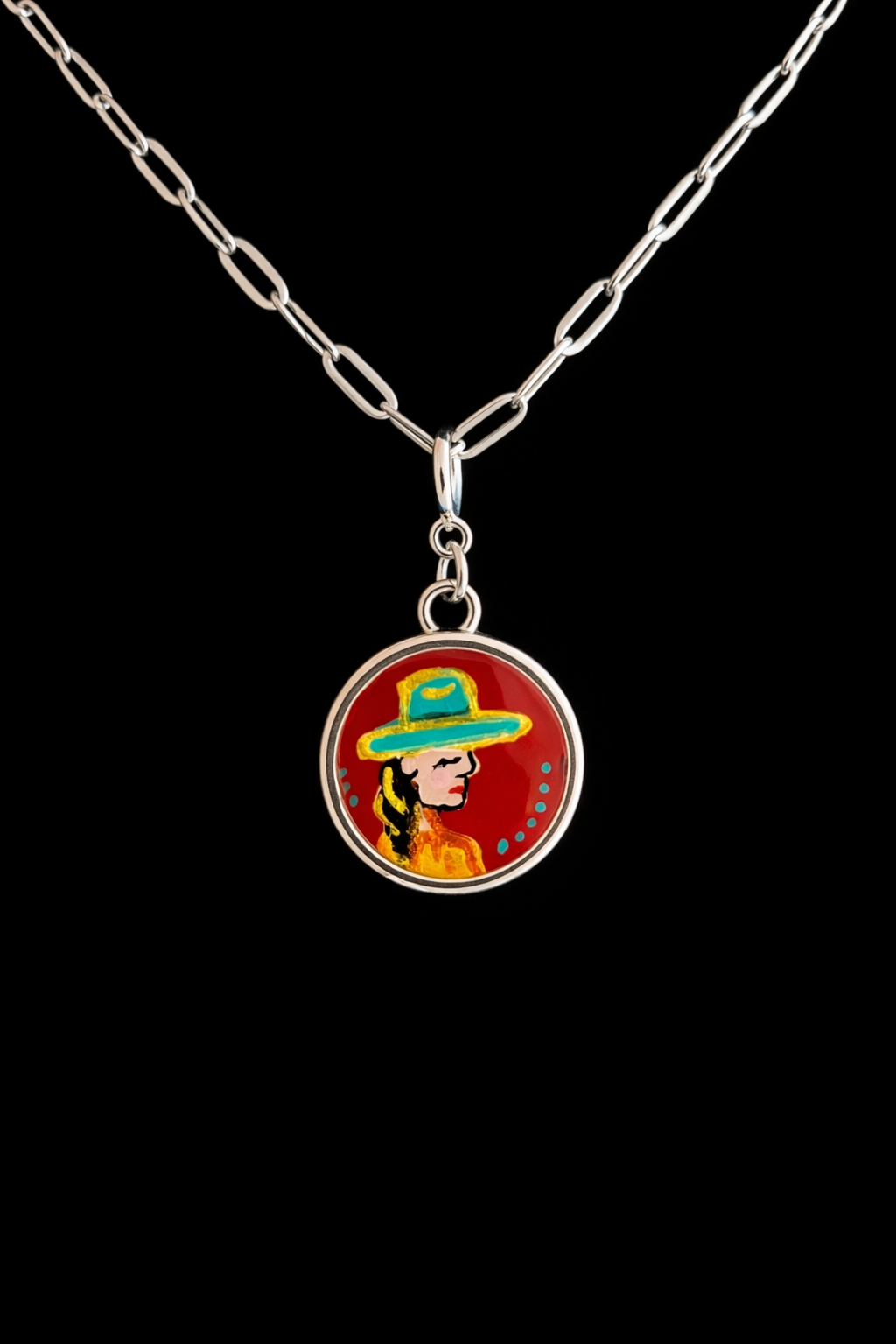Hand Painted Western Round Charms (Medium)