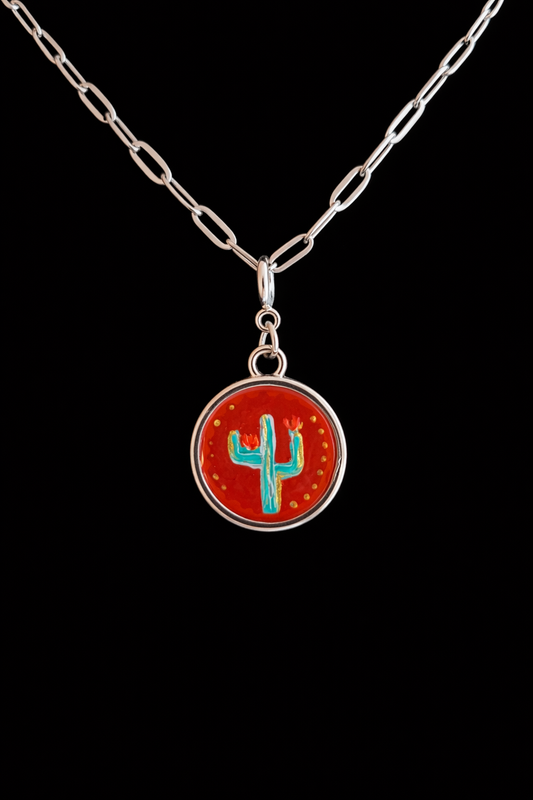 Hand Painted Western Round Charms (Medium)