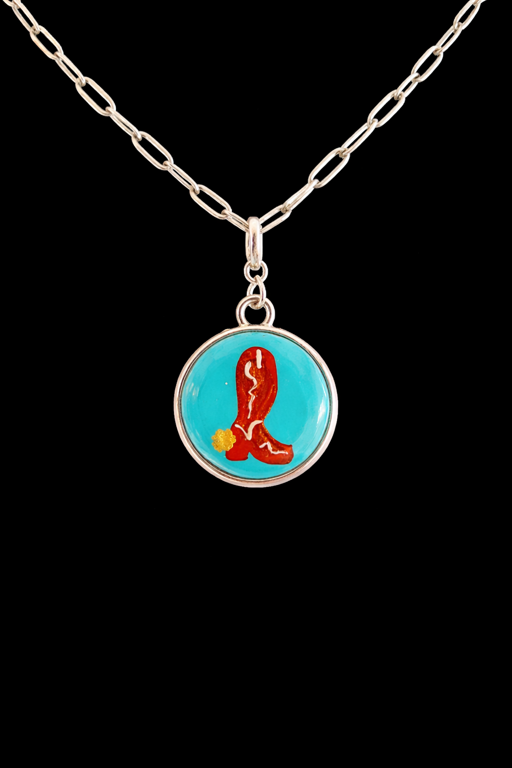 Hand Painted Western Round Charms (Medium)
