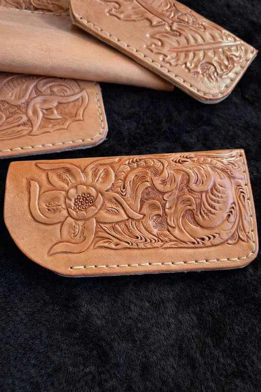 Tooled Leather Eyeglass Holder