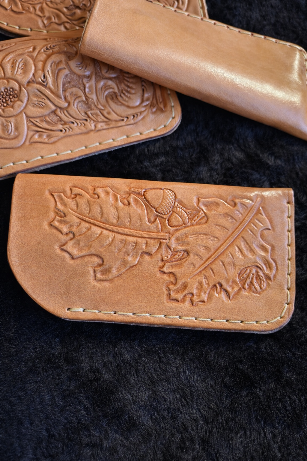 Tooled Leather Eyeglass Holder