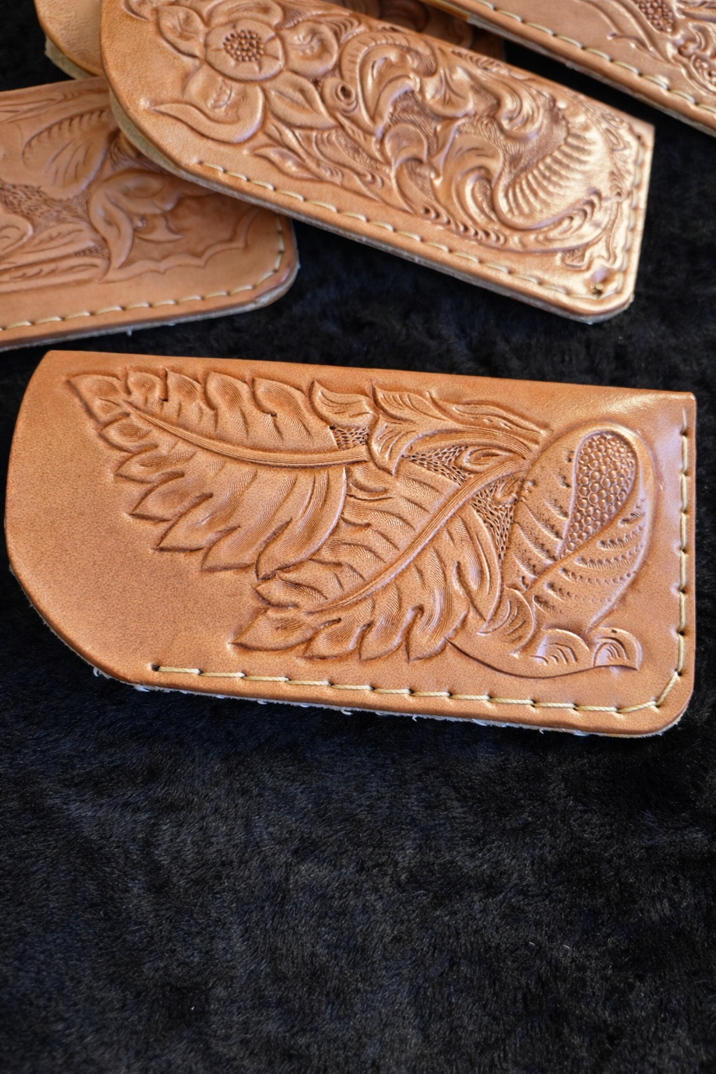 Tooled Leather Eyeglass Holder