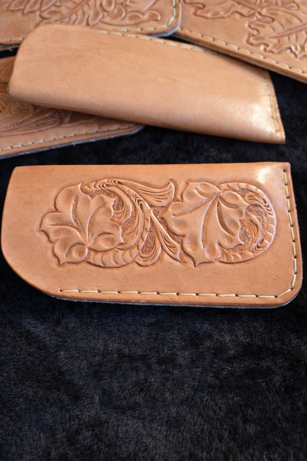 Tooled Leather Eyeglass Holder