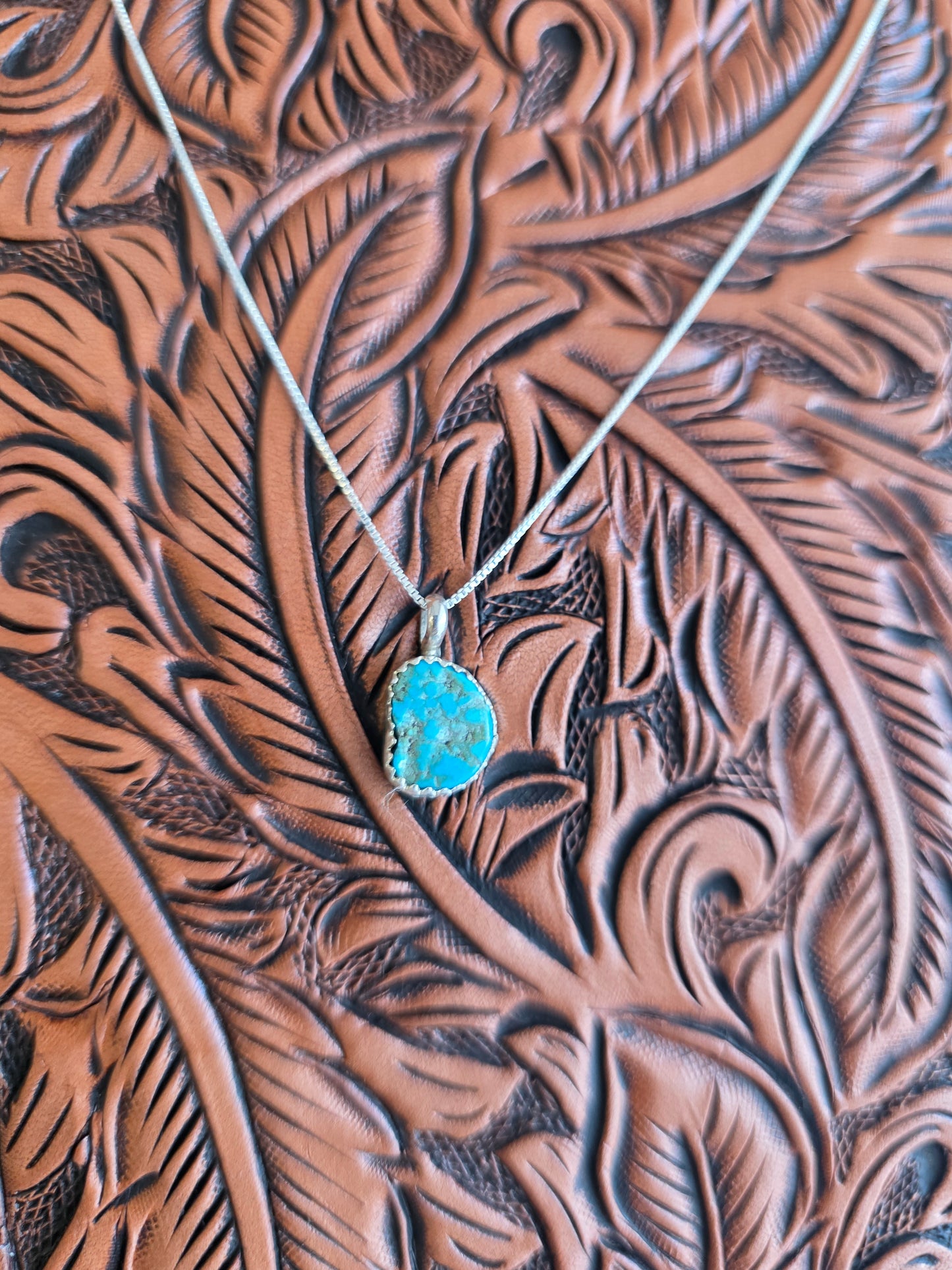 Mini Turquoise Pendant Necklace