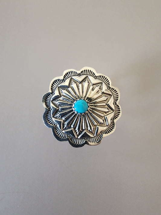 Sterling Silver Concho Hair Twist