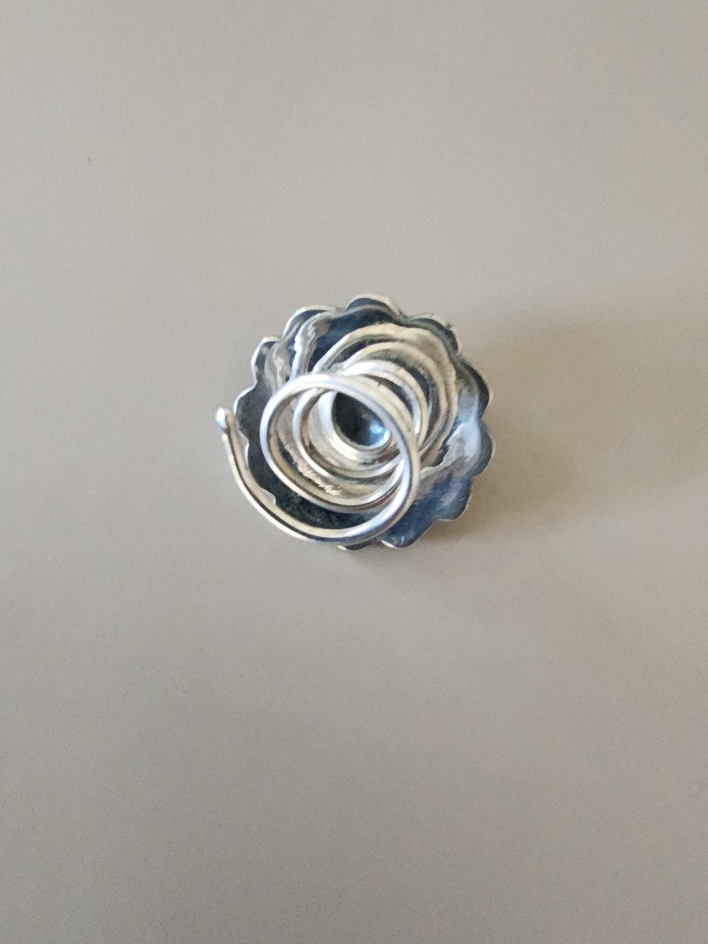 Sterling Silver Concho Hair Twist