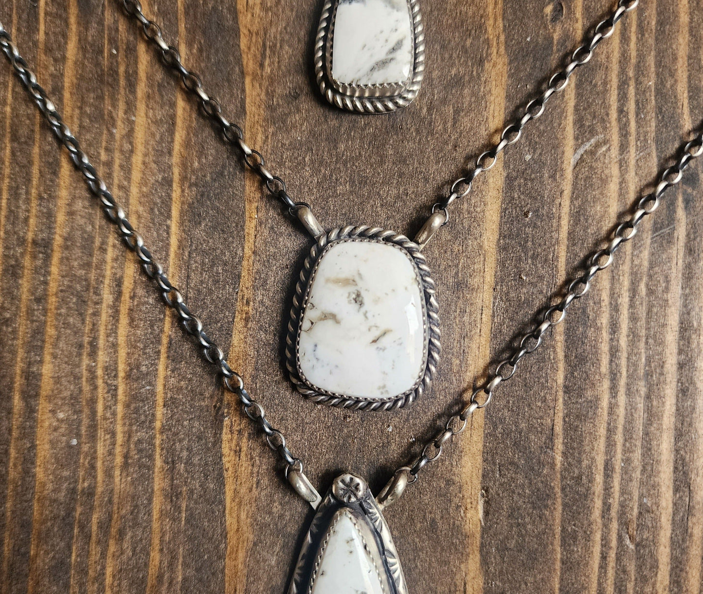 16" Navajo made White Buffalo Necklace