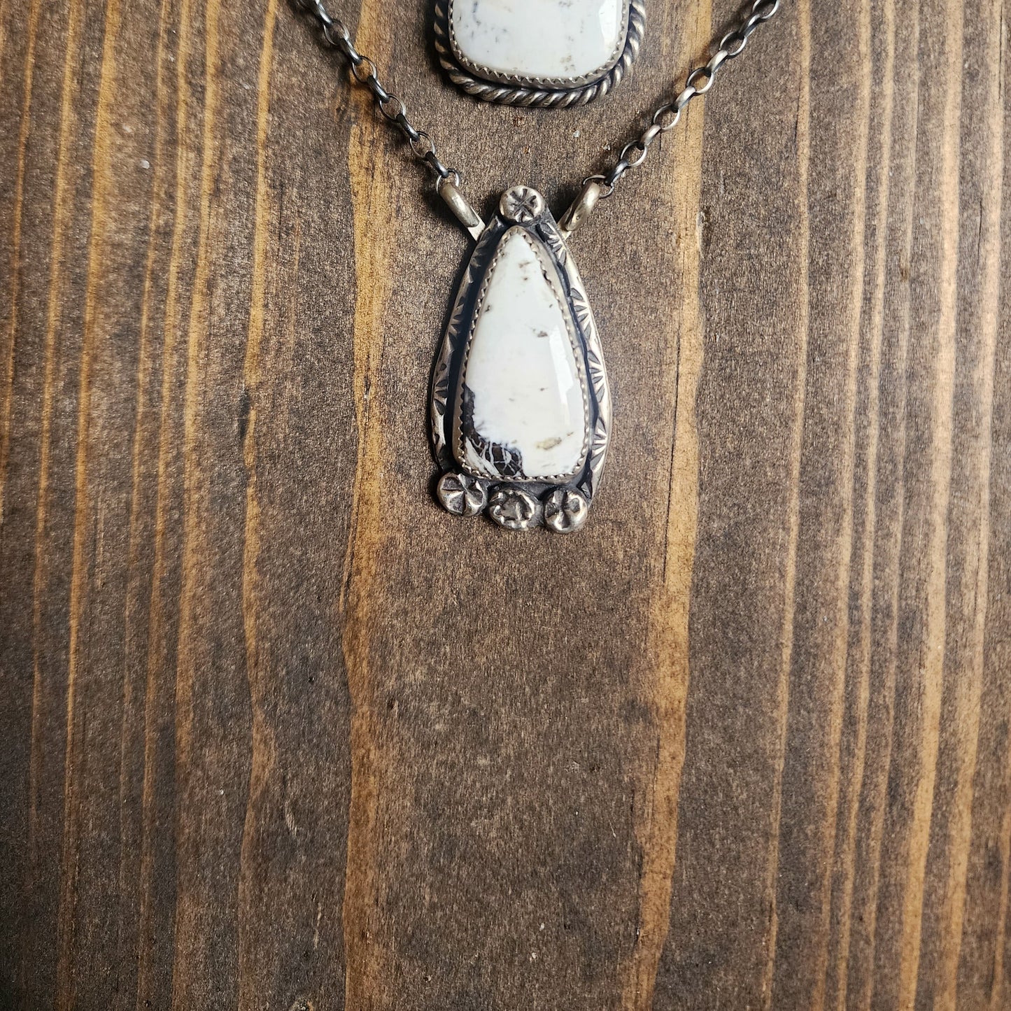 16" Navajo made White Buffalo Necklace