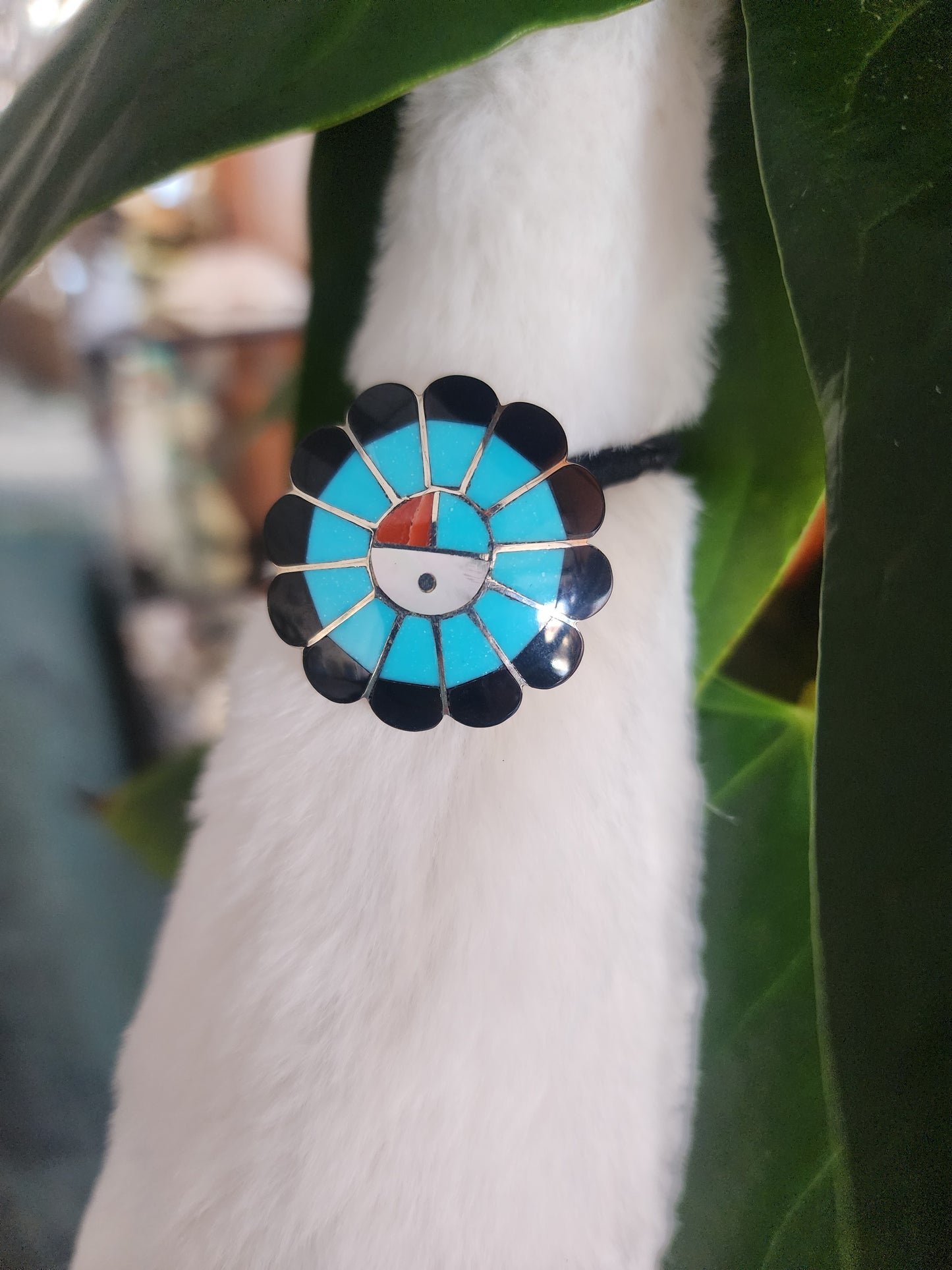 Zuni Multi-Stone & Sterling Silver Hair Tie