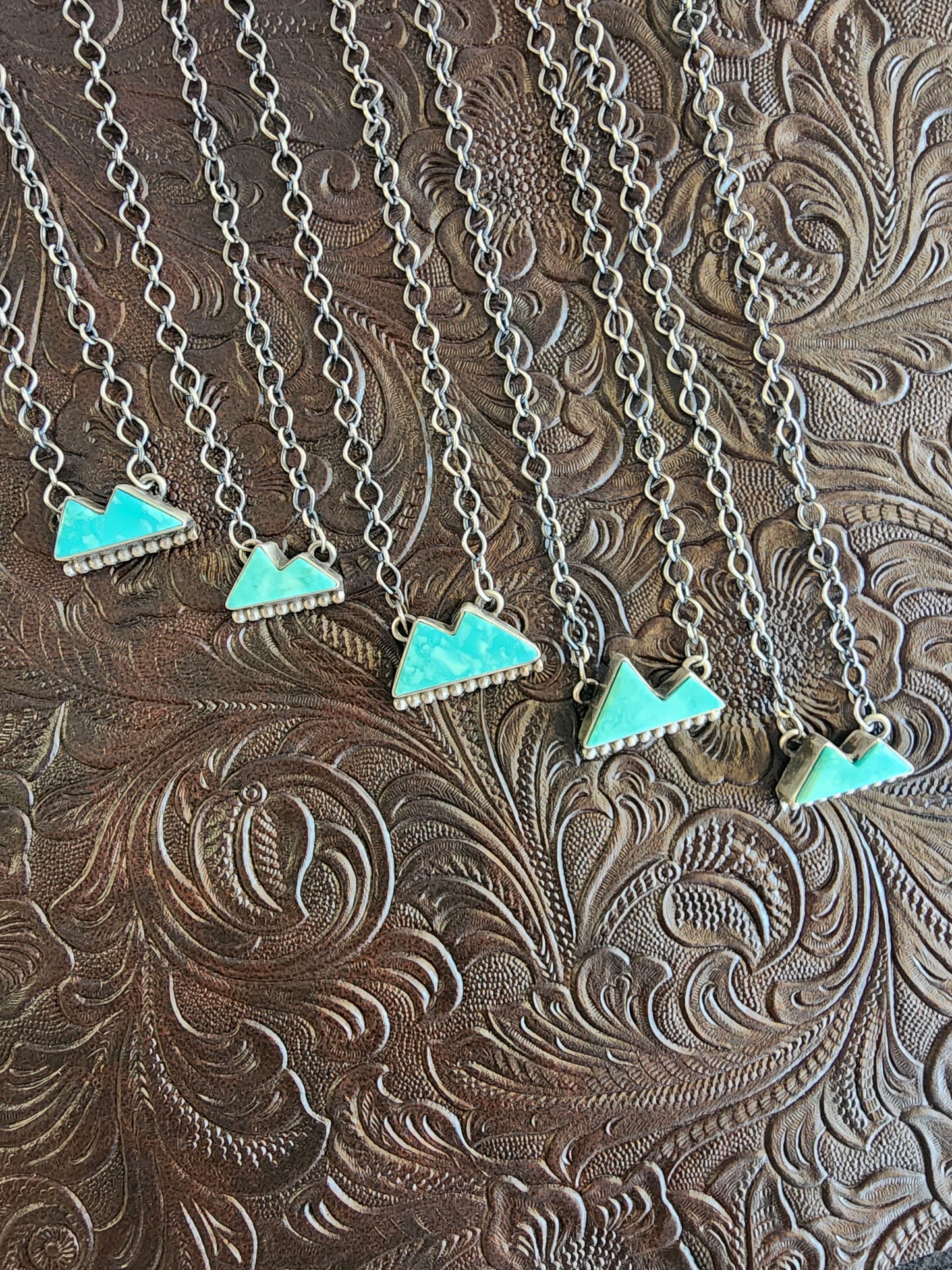 Turquoise Mountain Pendant Necklace - 18"