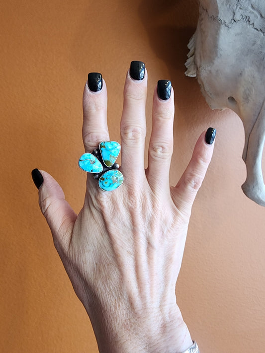 Kathleen Chavez Sonoran Mountain Turquoise Cluster Ring