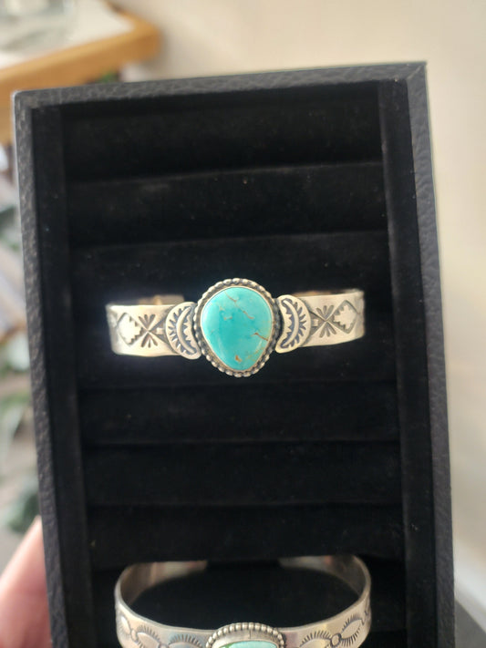 Turquoise Teardrop Cuff Bracelet