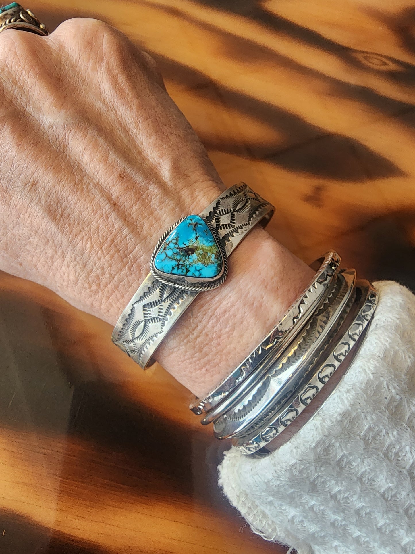 Sonoran Rose Turquoise Cuff Bracelet