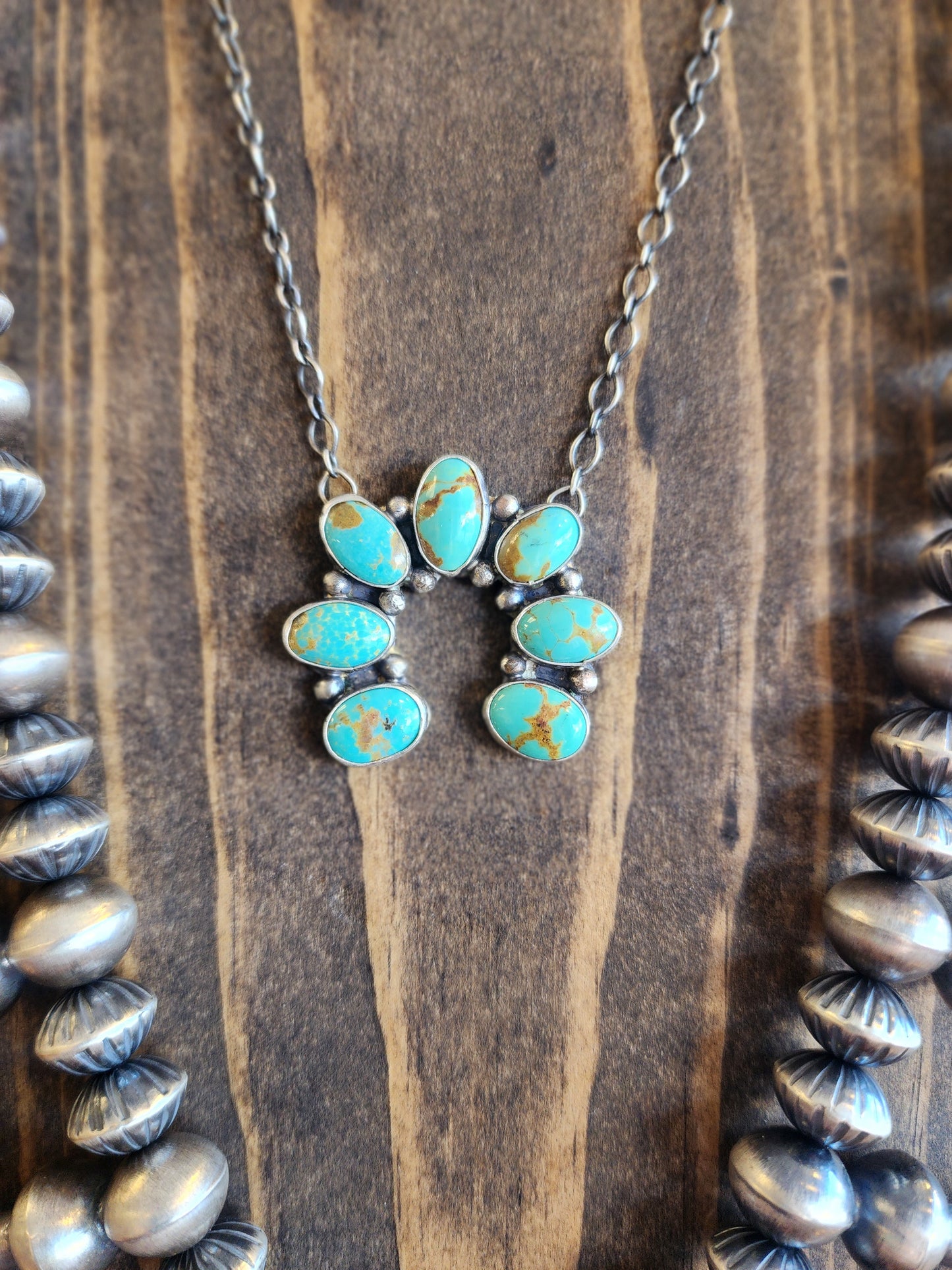 Turquoise Mini Naja Pendant Necklace - 19"