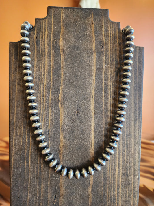 10mm Handmade Saucer Style Navajo Pearls