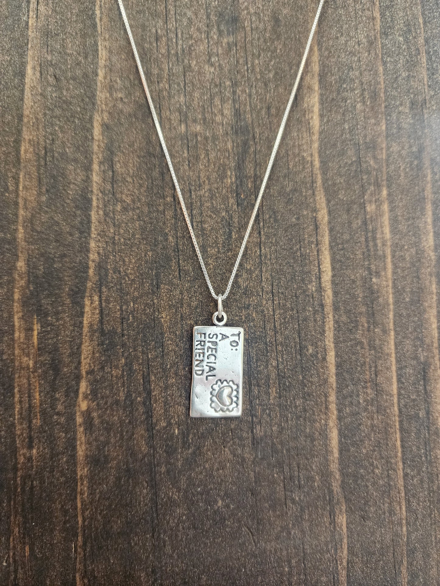 Sterling Silver Love Letter Pendant Necklace - 18"