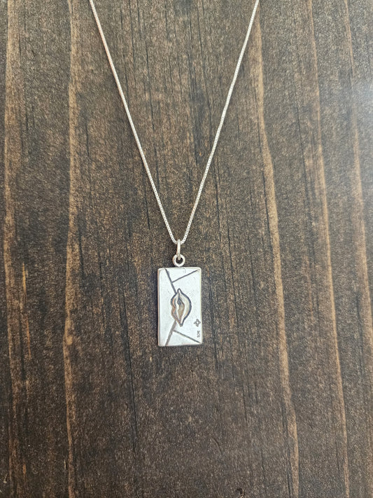 Sterling Silver Love Letter Pendant Necklace - 18"