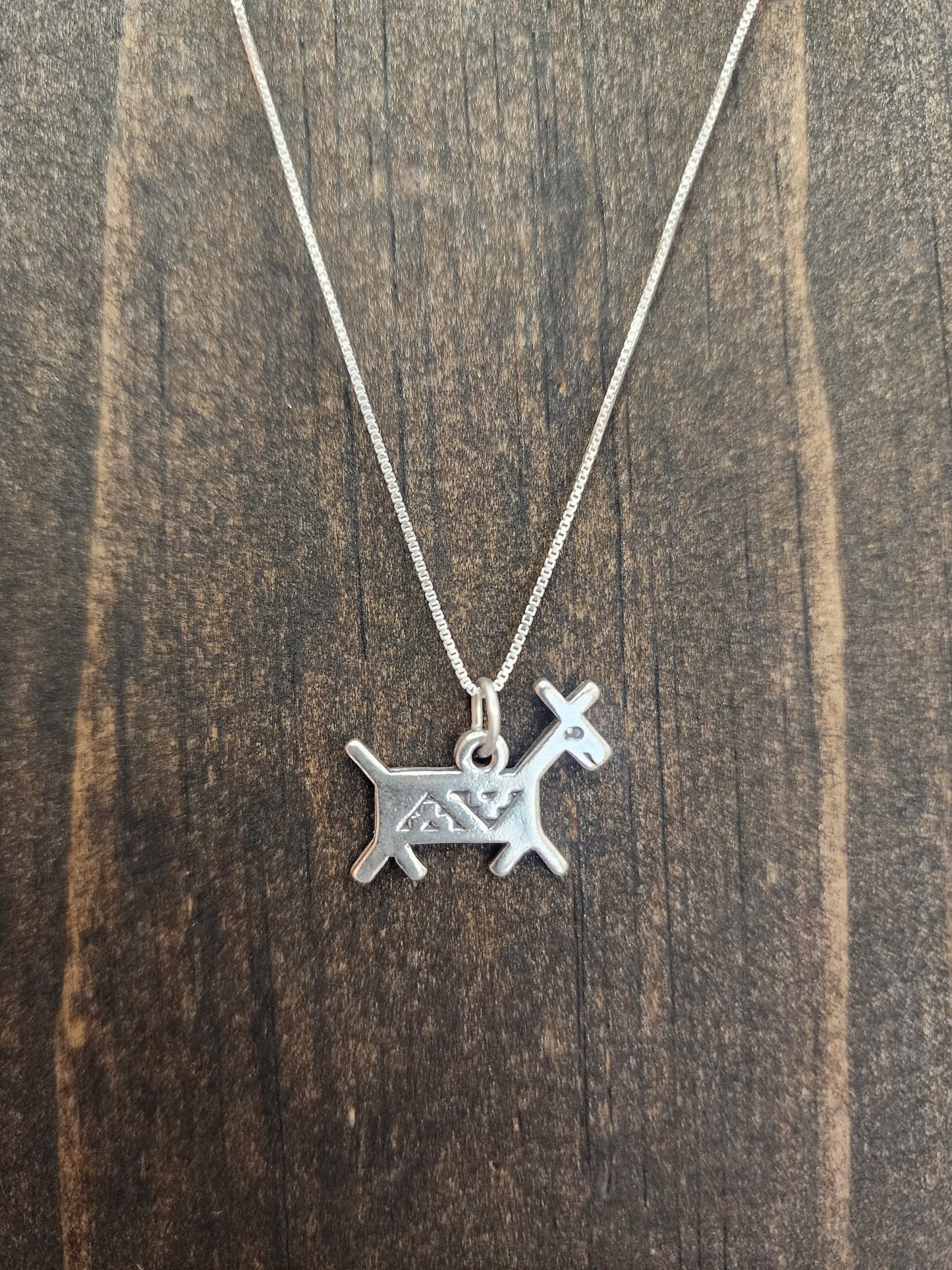 Sterling Silver Dog Pendant Necklace - 18"