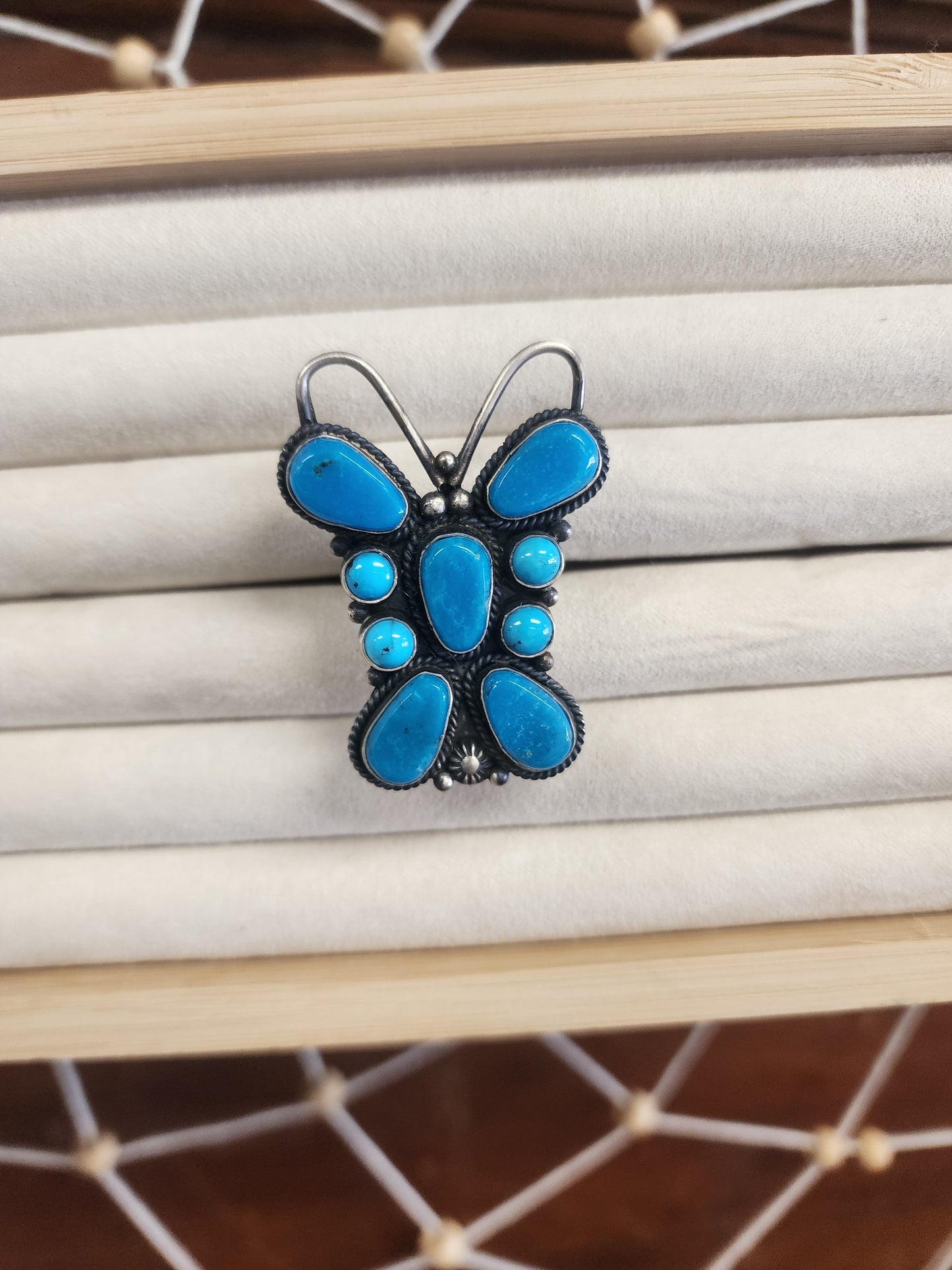 Kingman Turquoise Butterfly Ring (9)