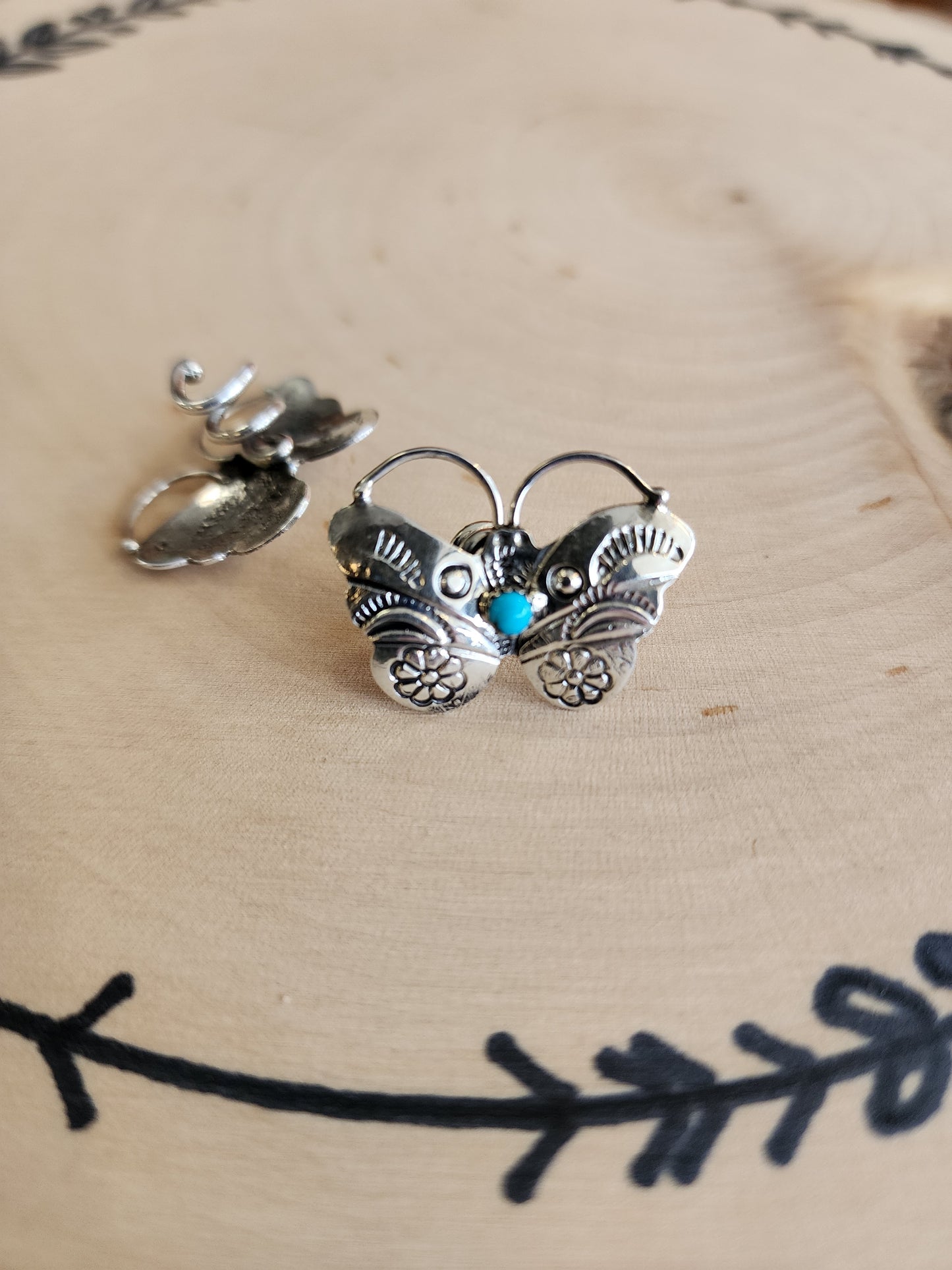 Sterling Silver Butterfly Hair Cork