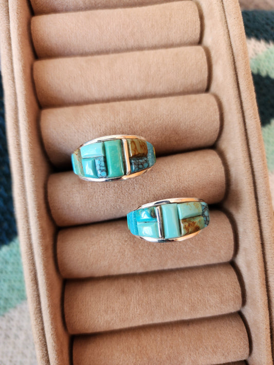 Edison Yazzie Multi Turquoise Cobblestone Ring