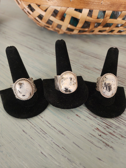 Men's Navajo White Buffalo Ring (styles vary)