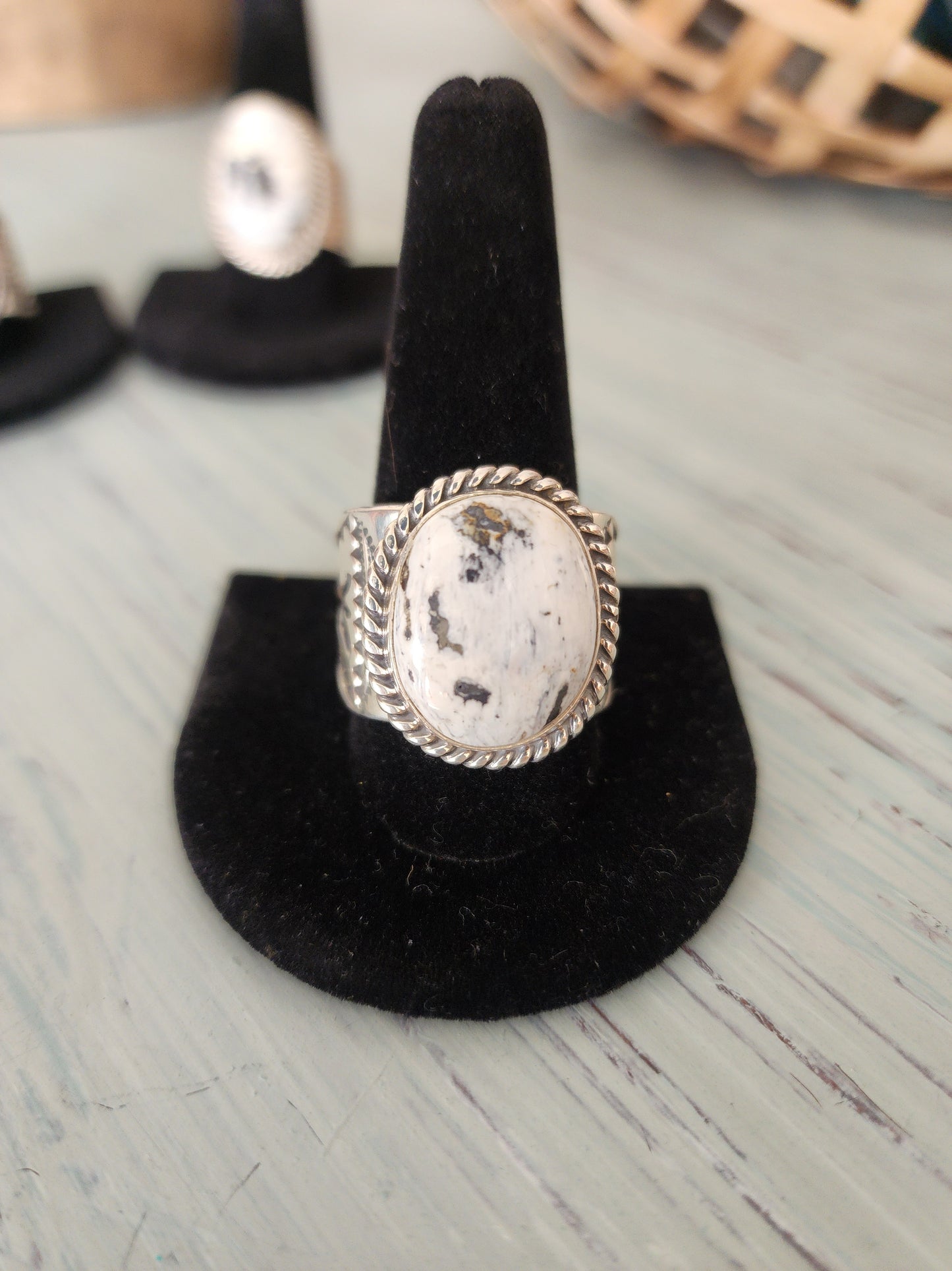 Men's Navajo White Buffalo Ring (styles vary)