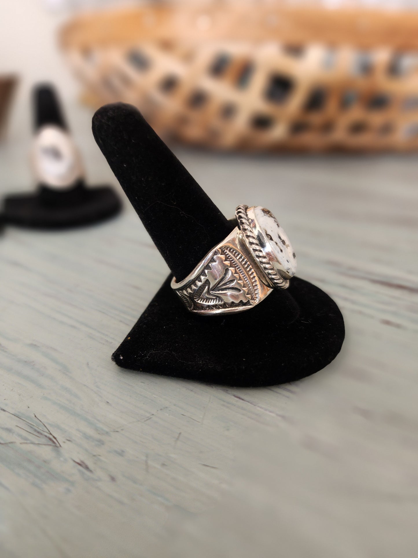 Men's Navajo White Buffalo Ring (styles vary)