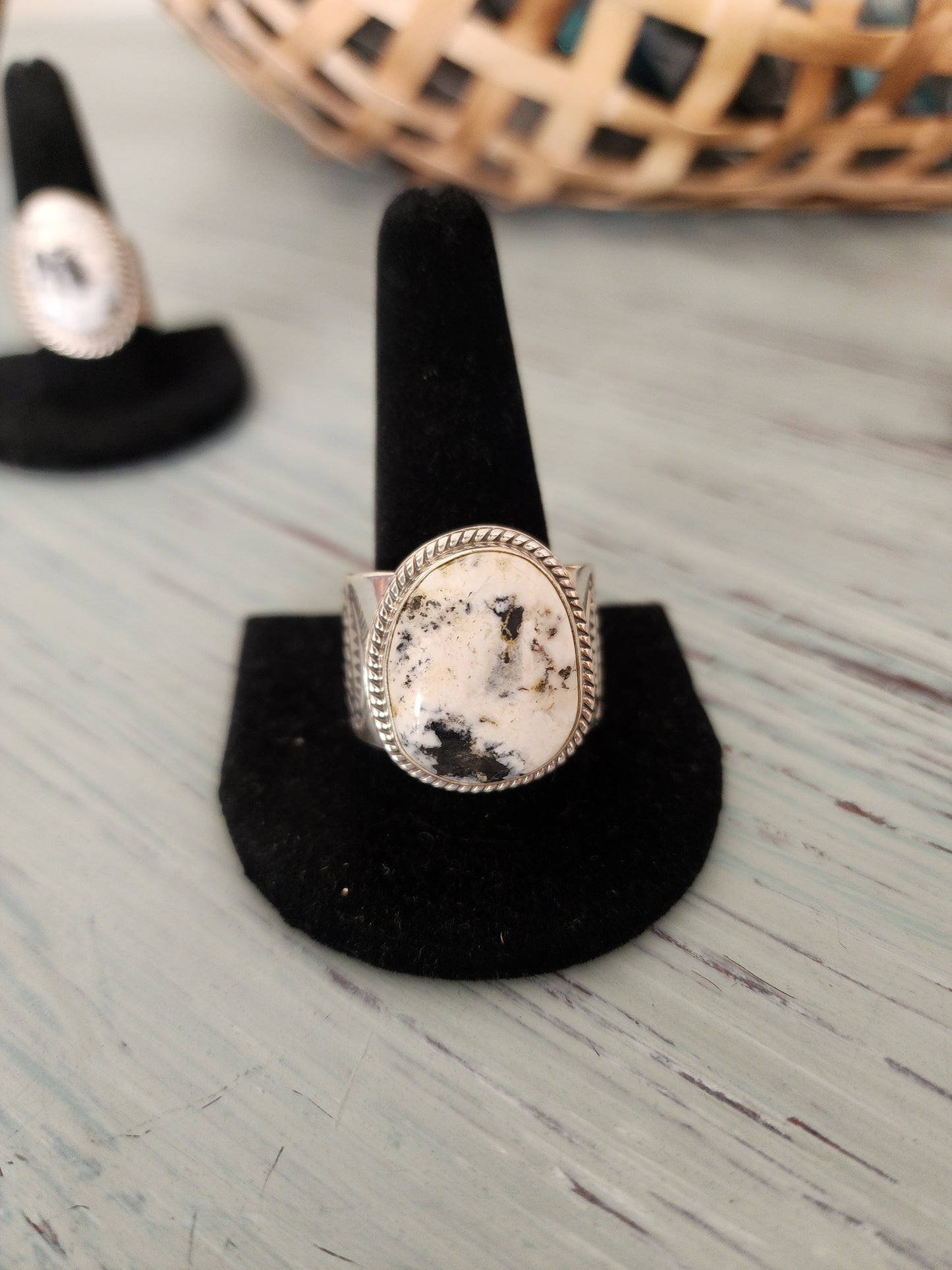 Men's Navajo White Buffalo Ring (styles vary)