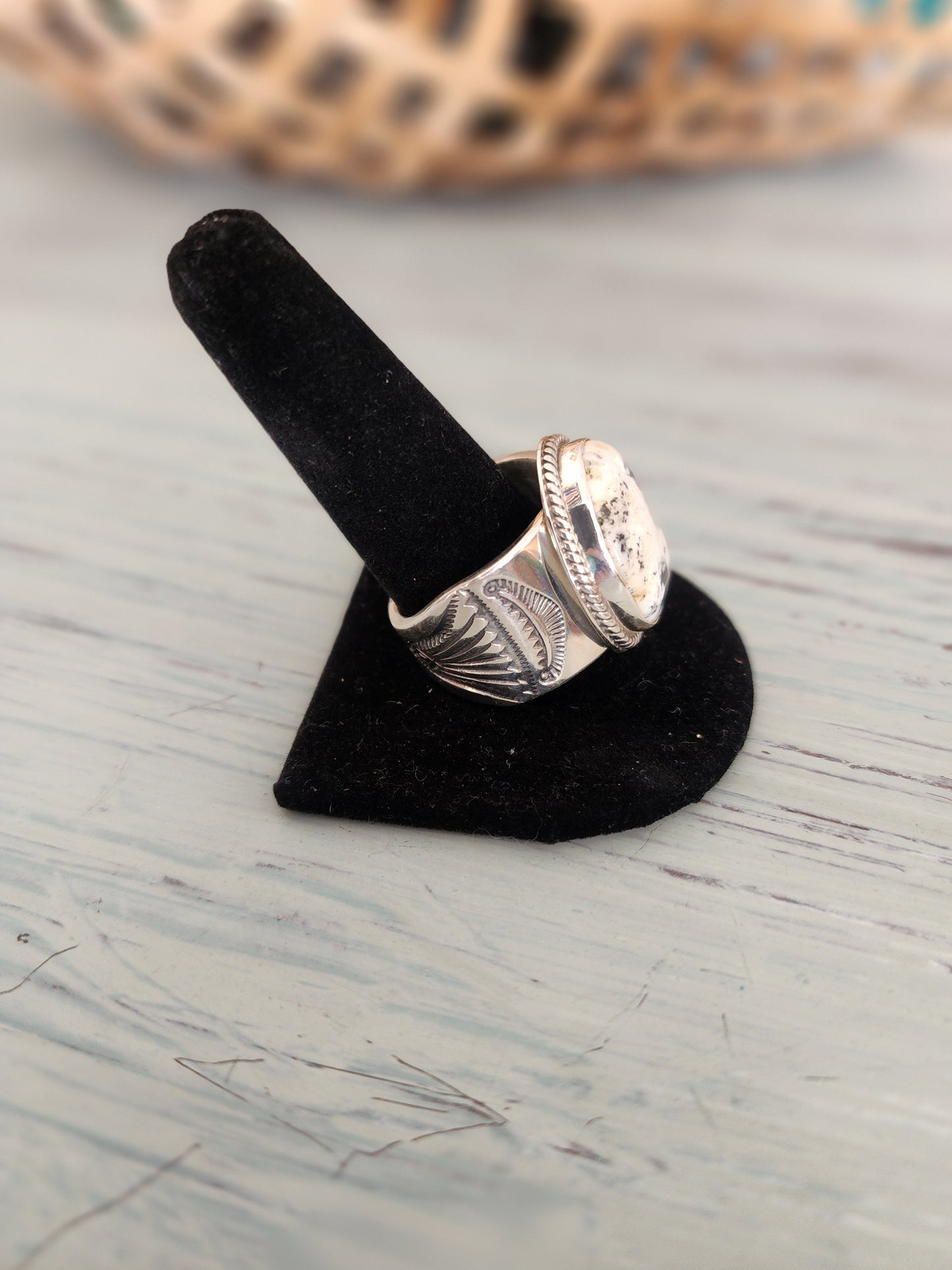 Men's Navajo White Buffalo Ring (styles vary)