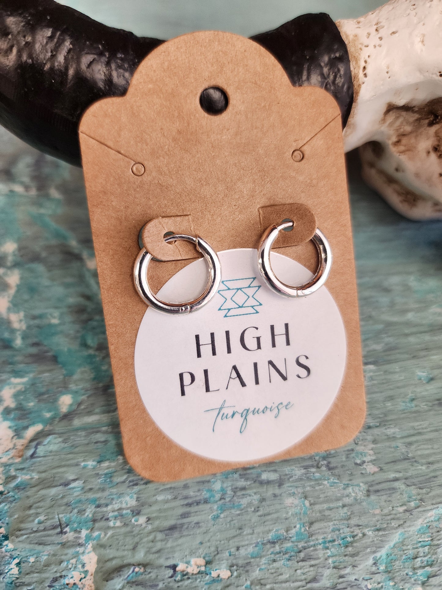 Sterling Silver Round Huggie Hoops