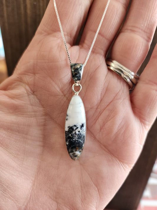 Cathy Webster Double Stone Oblong Pendant