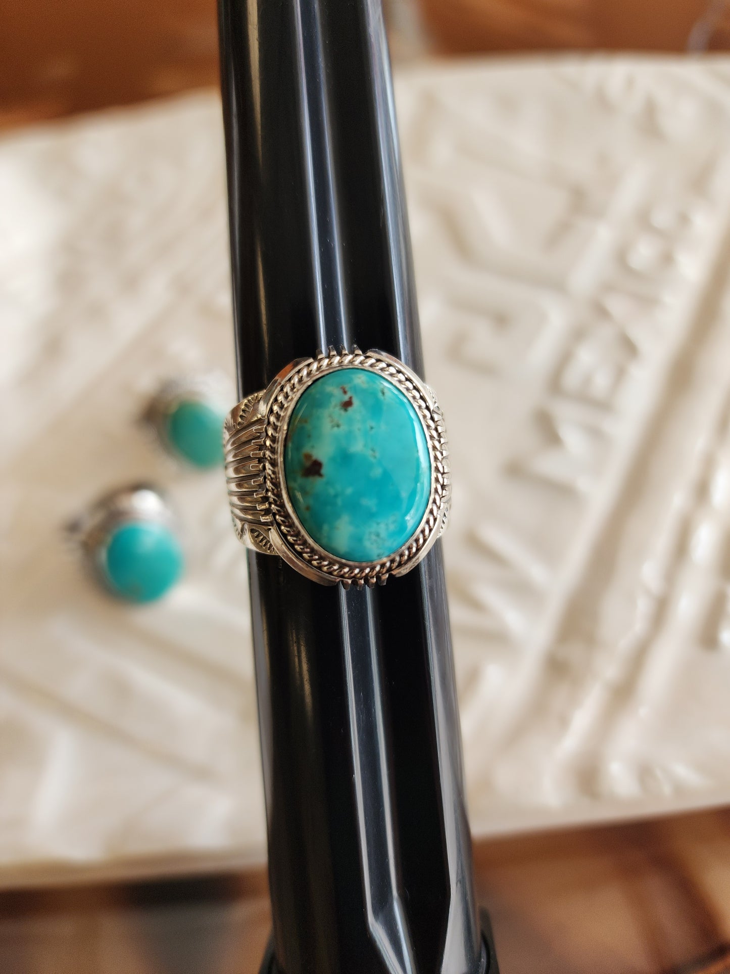 Men's Navajo Kingman Turquoise Ring (styles vary)