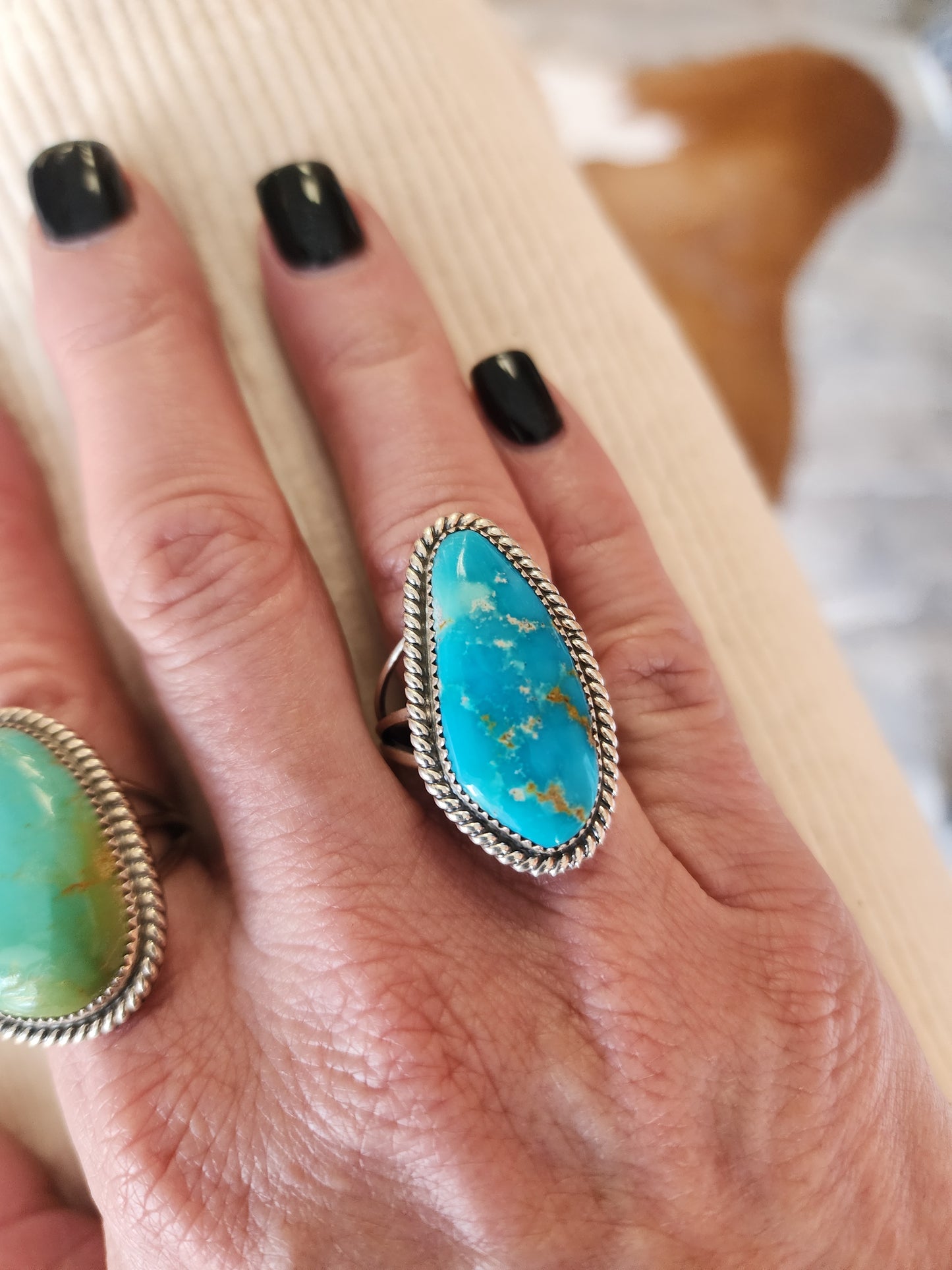 Kingman Turquoise Ring (styles vary)