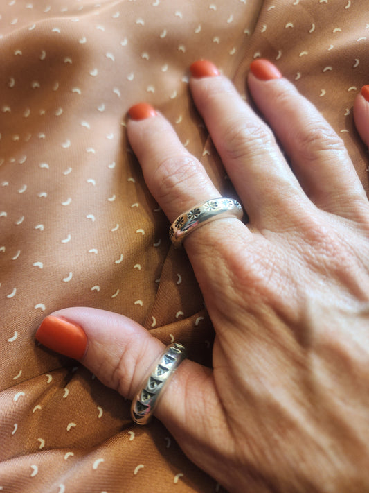 Sunshine Reeves Sterling Silver Hand Stamped Ring