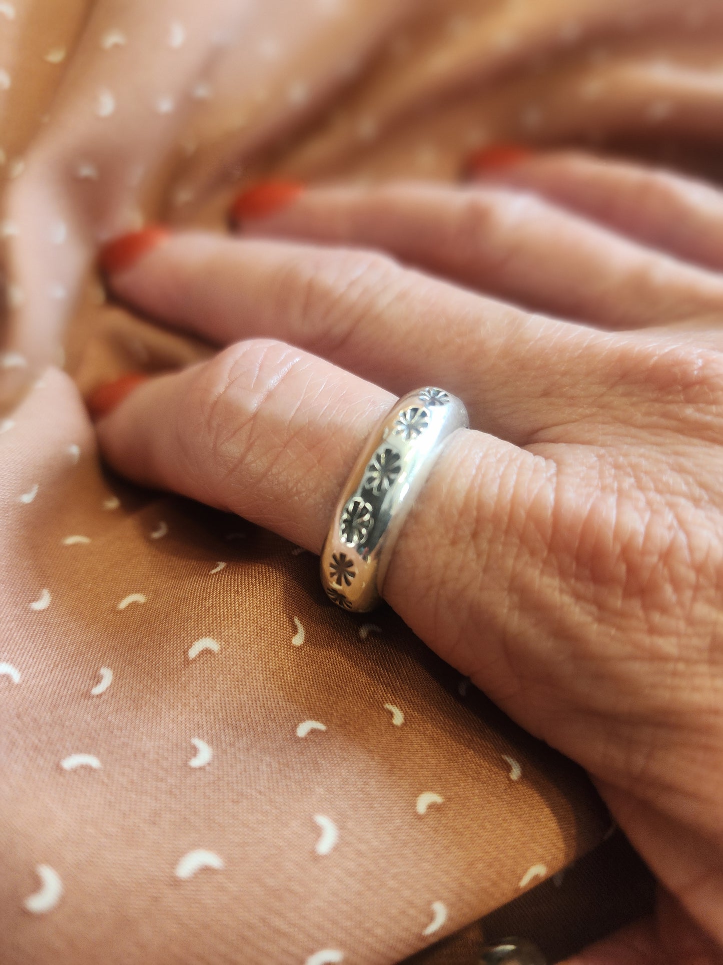 Sunshine Reeves Sterling Silver Hand Stamped Ring