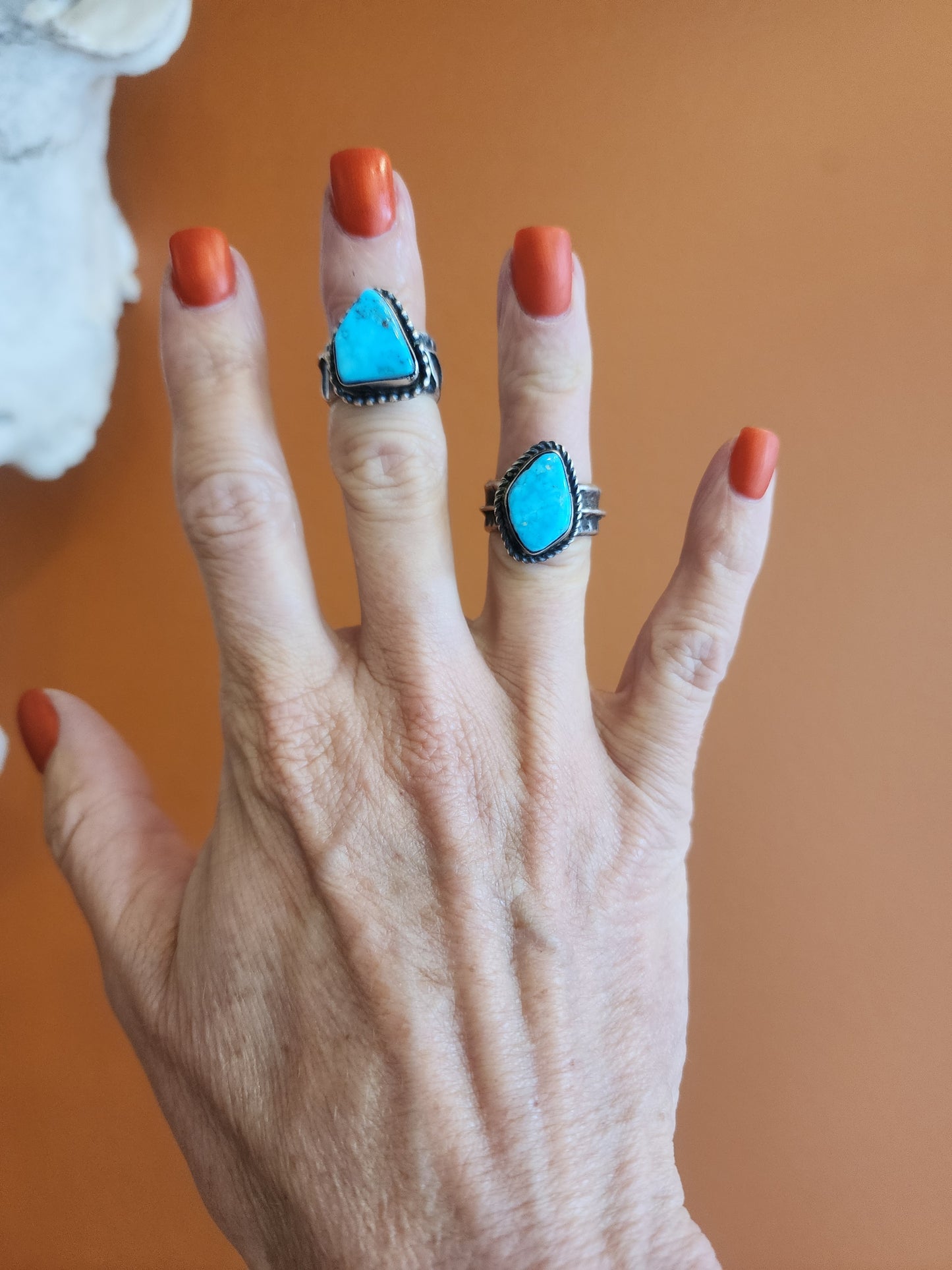 Kingman Turquoise Tufa Cast Ring