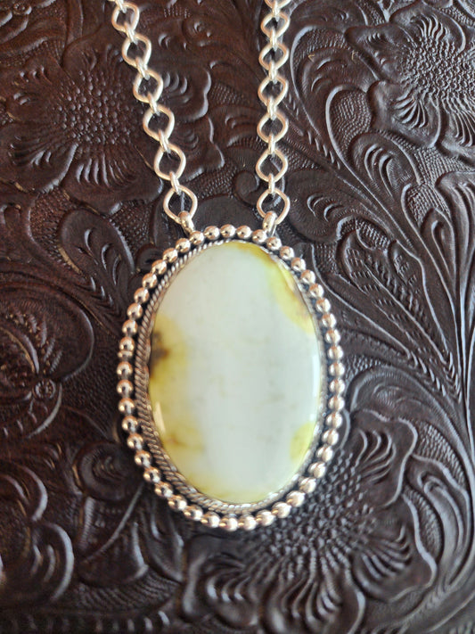 Daniel Benally Palomino Variscite Necklace