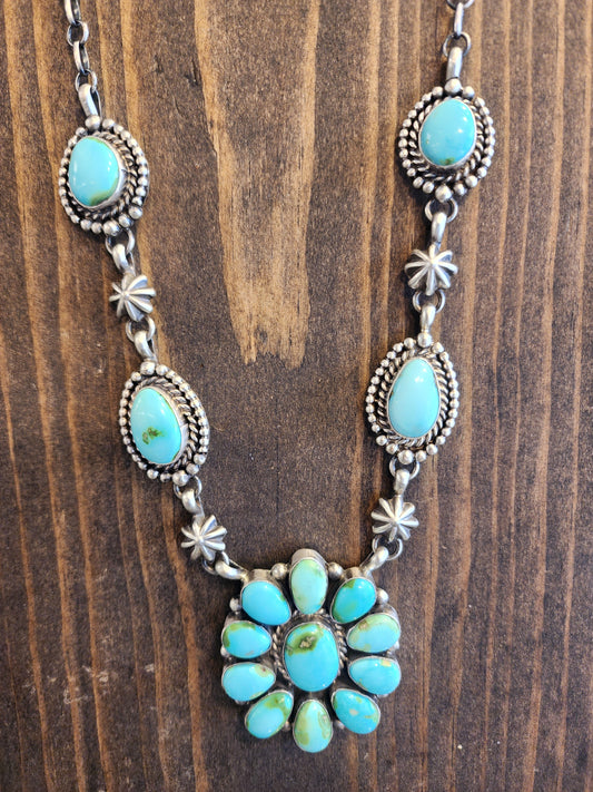 Sonoran Gold Turquoise Cluster Necklace Set