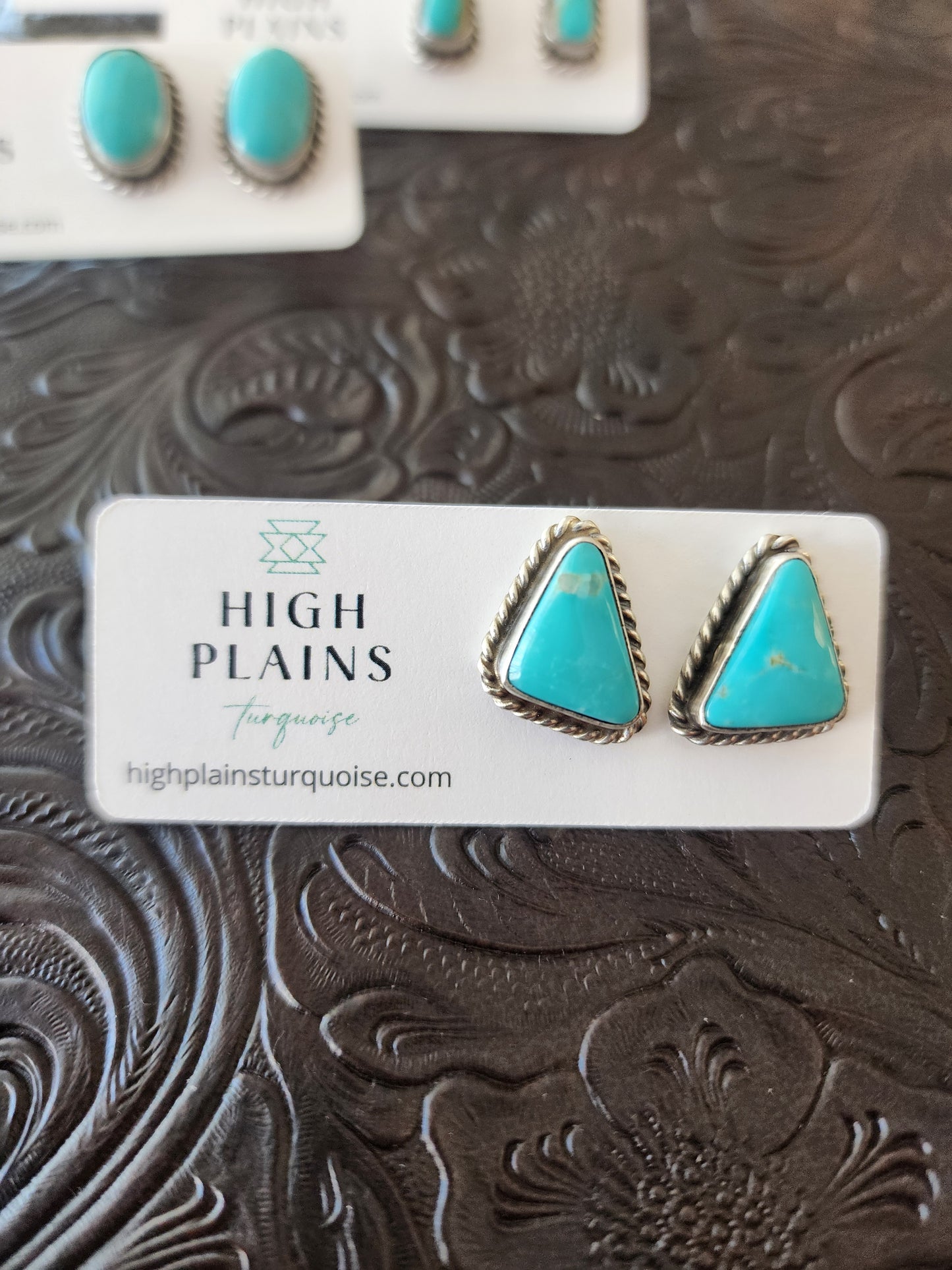 Kingman Turquoise Post Back Earrings (assorted styles)