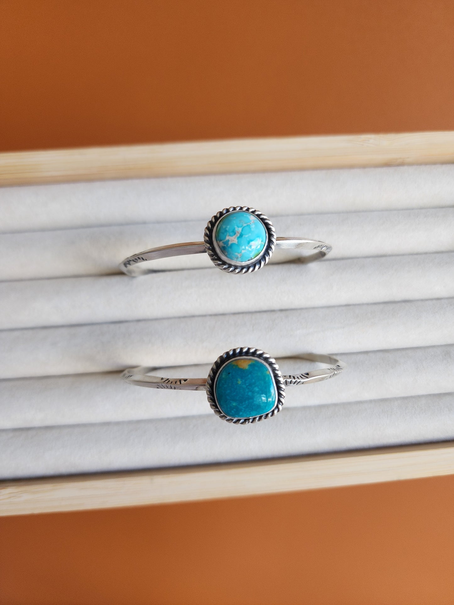 Turquoise Slim Tri-Wire Stacker Cuff