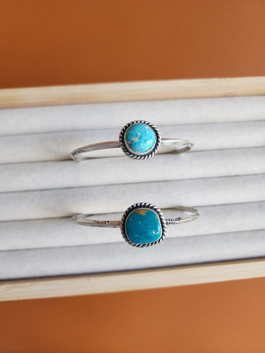 Turquoise Slim Tri-Wire Stacker Cuff