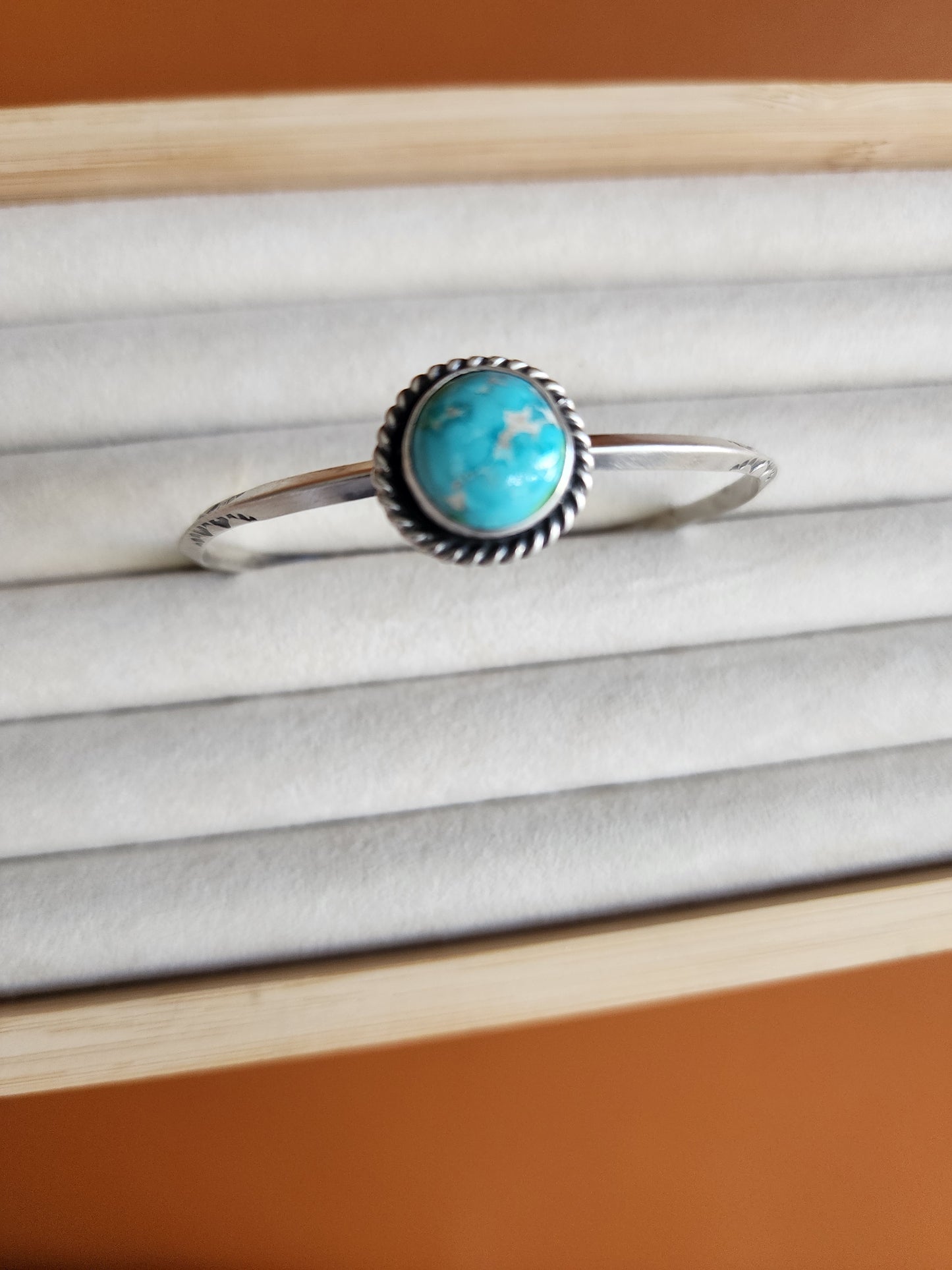 Turquoise Slim Tri-Wire Stacker Cuff