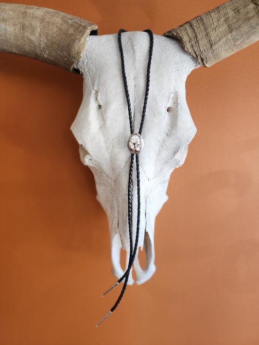 Oval Shaped Wild Horse Bolo Tie