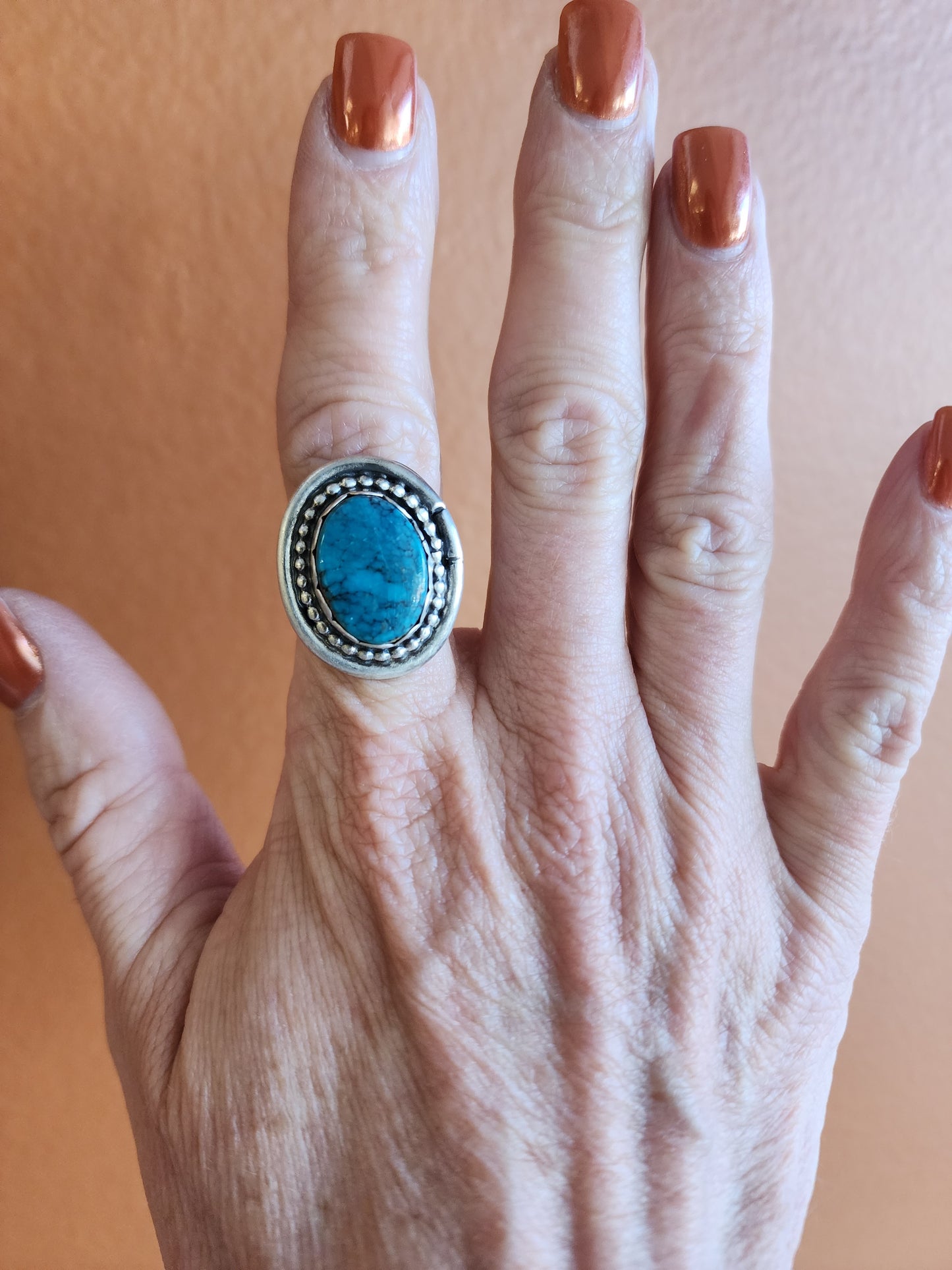 Oval Bisbee Turquoise Ring